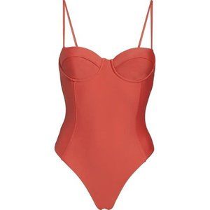 VERONICA BEARD Bridge Underwire One-piece Swimsuit In Clay - Large
